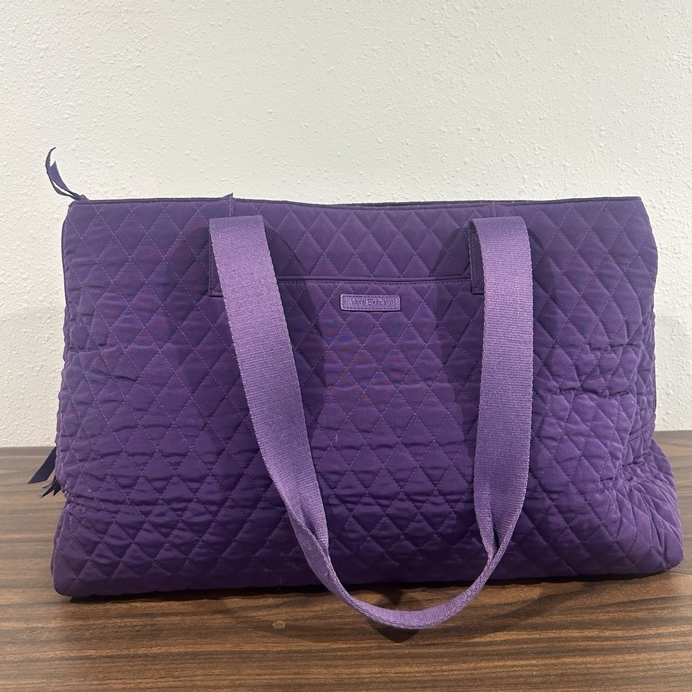 Vera Bradley Bag Quilted Weekender Elderberry TRAVELER Luggage Large Tote Duffle